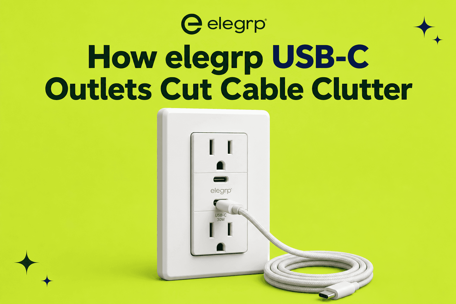 How elegrp USB-C Outlets Instantly Cut Cable Clutter on Desks and Counters